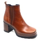 Dorking enkellaarsje cognac leder 9414